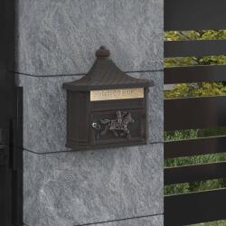 vidaXL Cutie Postala Montata pe Perete Bronz 40, 5 x 15, 5 x 44 cm GartenMobel Dekor (42023503)