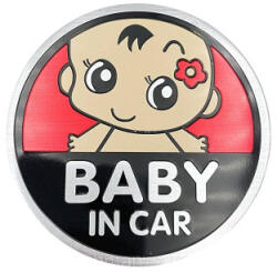 Ornament auto „Baby in Car cu adeziv, rosu, 13x13 cm (TS-121) (TCT-4555)