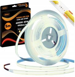 BERGE Led szalag Cob Neon 12V 5m 9W/m 480 dióda 45W 6000K Hideg Erős 990lm/m 8mm (Taśma LED COB Neon 12V 5m 9W/m 480 diod)