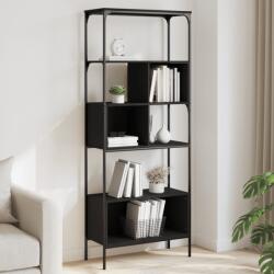 vidaXL Biblioteca cu 5 niveluri, negru, 76x33x188, 5 cm, lemn prelucrat GartenMobel Dekor (839003) Biblioteca
