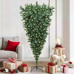 vidaXL Brad de Craciun artificial cu lumini, cu varful în jos 180 cm GartenMobel Dekor (3396860)