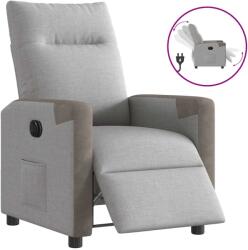 vidaXL Scaun reclinabil electric Cloud Grey Fabric GartenMobel Dekor (3324079)