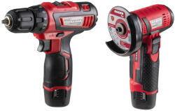 Raider Pro Set Polizor unghiular si bormasina 12V 2x2Ah RDP-CDLCAG03 HardWork ToolsRange (030168)