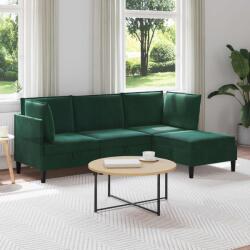vidaXL Set de mobilier pentru living 4 pcs Verde închis Catifea GartenMobel Dekor (3413740)