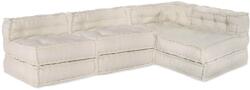 vidaXL Set fotolii puf modulare, 4 buc, crem, textil GartenMobel Dekor (3315063)