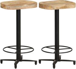 vidaXL Scaune de bar, 2 buc. , 66 cm, lemn masiv de mango GartenMobel Dekor (321965)