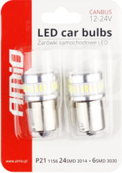 AMiO Bec pozitie auto LED Canbus R5W BA15s 12V-24V, 30 SMD, set 2 buc (AM02448)