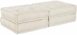 vidaXL Canapea puf modulara 2 locuri, convertibila, crem, textil GartenMobel Dekor (3315065)