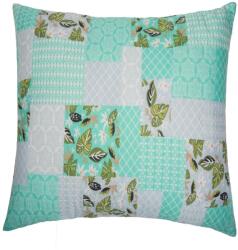 Somnart Perna SomnART Green Flowers 70x70 cm din microfibra, moale si antiaglomerata (3976)