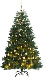 vidaXL Brad Craciun artificial articulat cu 300 LED-uri/globuri 240 cm GartenMobel Dekor (3210130)