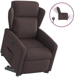 vidaXL Fotoliu electric rabatabil cu ridicare, maro închis, textil GartenMobel Dekor (3303159)