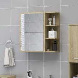 vidaXL Dulap baie cu oglinda, stejar Sonoma, 62, 5x20, 5x64 cm PAL GartenMobel Dekor (803311)