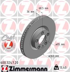 ZIMMERMANN Disc frana ZIMMERMANN COAT Z 600.3247. 20 (600.3247.20)