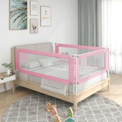 vidaXL Balustrada de protectie pat copii, roz, 90x25 cm, textil GartenMobel Dekor (10198)