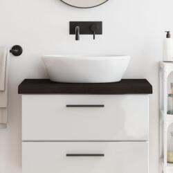 vidaXL Blat de baie, maro închis, 80x30x(2-6) cm, lemn masiv tratat GartenMobel Dekor (3156211)