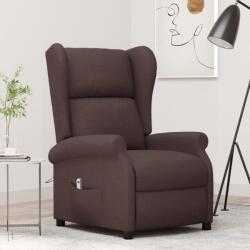 vidaXL Fotoliu rabatabil electric cu spatar aripi, maro, textil GartenMobel Dekor (3098324)