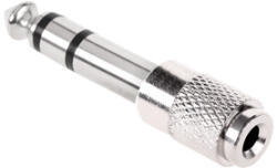  Adaptor jack 6.3 mm la 3.5 mm metalic, pentru casti si echipamente audio (ZLA0324)