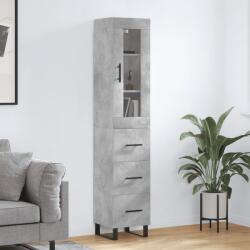 vidaXL Dulap înalt, gri beton, 34, 5x34x180 cm, lemn prelucrat GartenMobel Dekor (3199261) Comoda