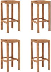 vidaXL Scaune de bar, 4 buc. , lemn masiv de tec GartenMobel Dekor (287233)