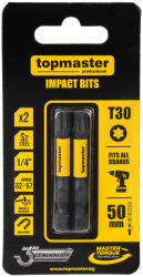 Topmaster Professional Set 2 biti de impact TX30, 50 mm, 1/4 inch, magnetici, Top Master Pro (338740) Surubelnita