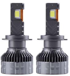 Techstar Set 2 LED-Uri Auto Techstar® P18, H7, 300W, 45000 Lumeni, 6500K, 12-24V, Unghi Fascicul 360°, CSP 4575, Canbus, Radiator Aluminiu, Racire Cooling Tech, Argintiu (SKU3071)