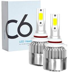 Techstar Set 2 LED-uri Auto Techstar® C6, 9006, 36w, 3800 Lumeni, 6500K, AUTO, 12-24 Volti, COB (SKU2475)