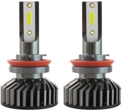 Techstar Set 2 LED-uri Auto Techstar® P1, H11/H8/H9, 36w, 4000 Lumeni, 6500K, AUTO, 12-24 Volti, DOB, Canbus, Miez Cupru, Radiator Aluminiu (SKU2357)