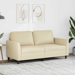 vidaXL Canapea cu 2 locuri, crem, 140 cm, piele ecologica GartenMobel Dekor (359334) Canapea