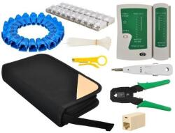 MT Malatec Trusa instrumente retea LAN cu tester RJ45, cleste sertizare si husa (IS00007946) Cleste