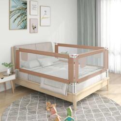 vidaXL Balustrada de protectie pat copii, gri taupe, 120x25 cm, textil GartenMobel Dekor (10218)