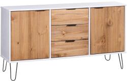 vidaXL Bufet New York 130.6 x 43 x 73.6 cm Lemn masiv de pin GartenMobel Dekor (321139) Comoda