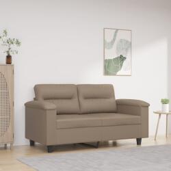 vidaXL Canapea cu 2 locuri, cappuccino, 120 cm, piele ecologica GartenMobel Dekor (359582) Canapea
