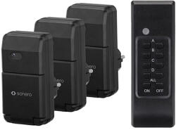  Set 3 prize wireless de exterior cu telecomanda Sonero, IP44, 1100W (S-RCS303)