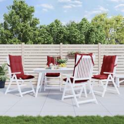 vidaXL Perne scaun cu spatar înalt 4 buc, rosu vin, tesatura Oxford GartenMobel Dekor (377630)