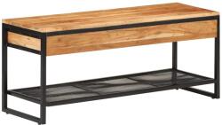 vidaXL Banca de pantofi, 110x35x45 cm, lemn masiv de acacia si fier GartenMobel Dekor (372744) Pantofar