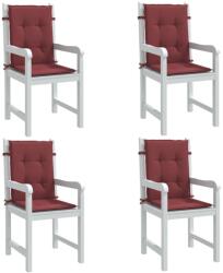 vidaXL Perne scaun spatar mic 4 buc. melanj rosu vin 100x50x4cm textil GartenMobel Dekor (4002473)