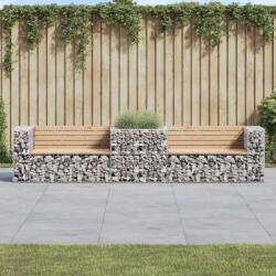 vidaXL Banca de gradina cu cos gabion, lemn masiv de pin GartenMobel Dekor (3196245)
