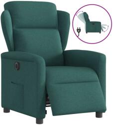 vidaXL Fotoliu rabatabil electric, verde închis, material textil GartenMobel Dekor (3303120)