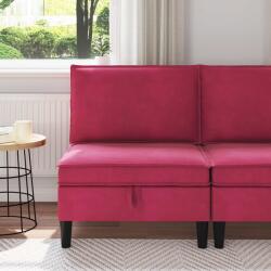 vidaXL Sofa cu Depozitare Rosu Vin Catifea GartenMobel Dekor (42027109) Canapea