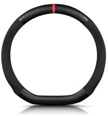  Husa volan sport, imitatie piele cu aspect carbon, marime M (37-39 cm) FX97 (140921-5)
