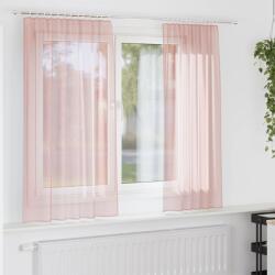 vidaXL Perdele Voile cu buzunare pentru bare 2 buc Roz GartenMobel Dekor (4102197)