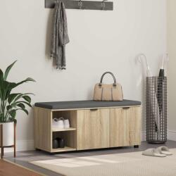 vidaXL Banca pentru hol cu perna Simplu Stejar Sonoma 100 x 38 x 46 cm GartenMobel Dekor (891514)