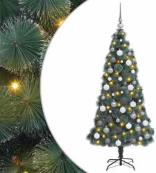 vidaXL Brad de Craciun artificial pre-luminat cu set de bile 120 cm GartenMobel Dekor (3396140)