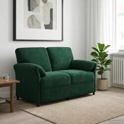 vidaXL Canapea cu 2 locuri Verde închis 138 x 83 x 95 cm Catifea GartenMobel Dekor (42033941) Canapea