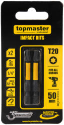 Topmaster Professional Set 2 biti de impact TX20, 50 mm, magnetici, Top Master Pro (338737) Surubelnita