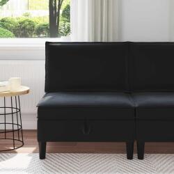 vidaXL Sofa cu Depozitare Negru Catifea GartenMobel Dekor (42027110) Canapea