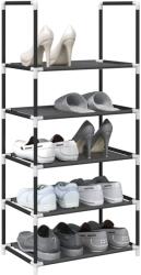 vidaXL Suport pantofi 5 niveluri, negru, 44x28x94 cm, tesatura netesa GartenMobel Dekor (4100618) Pantofar