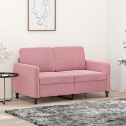 vidaXL Canapea cu 2 locuri, roz, 120 cm, catifea GartenMobel Dekor (359435) Canapea