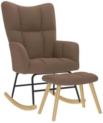 vidaXL Scaun balansoar cu suport picioare, maro, material textil GartenMobel Dekor (4016804) Balansoar