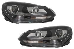 KITT Lightning Faruri LED pentru VW Golf 6 VI 2008-2012, GTI Look, DRL, negre (SWV32DLGXB)